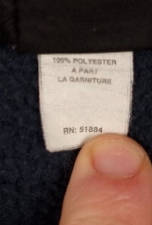 Vintage PATAGONIA Jacket Mens 2XL Blue Navy Synchilla Fleece Marsupial 1/2 Zip