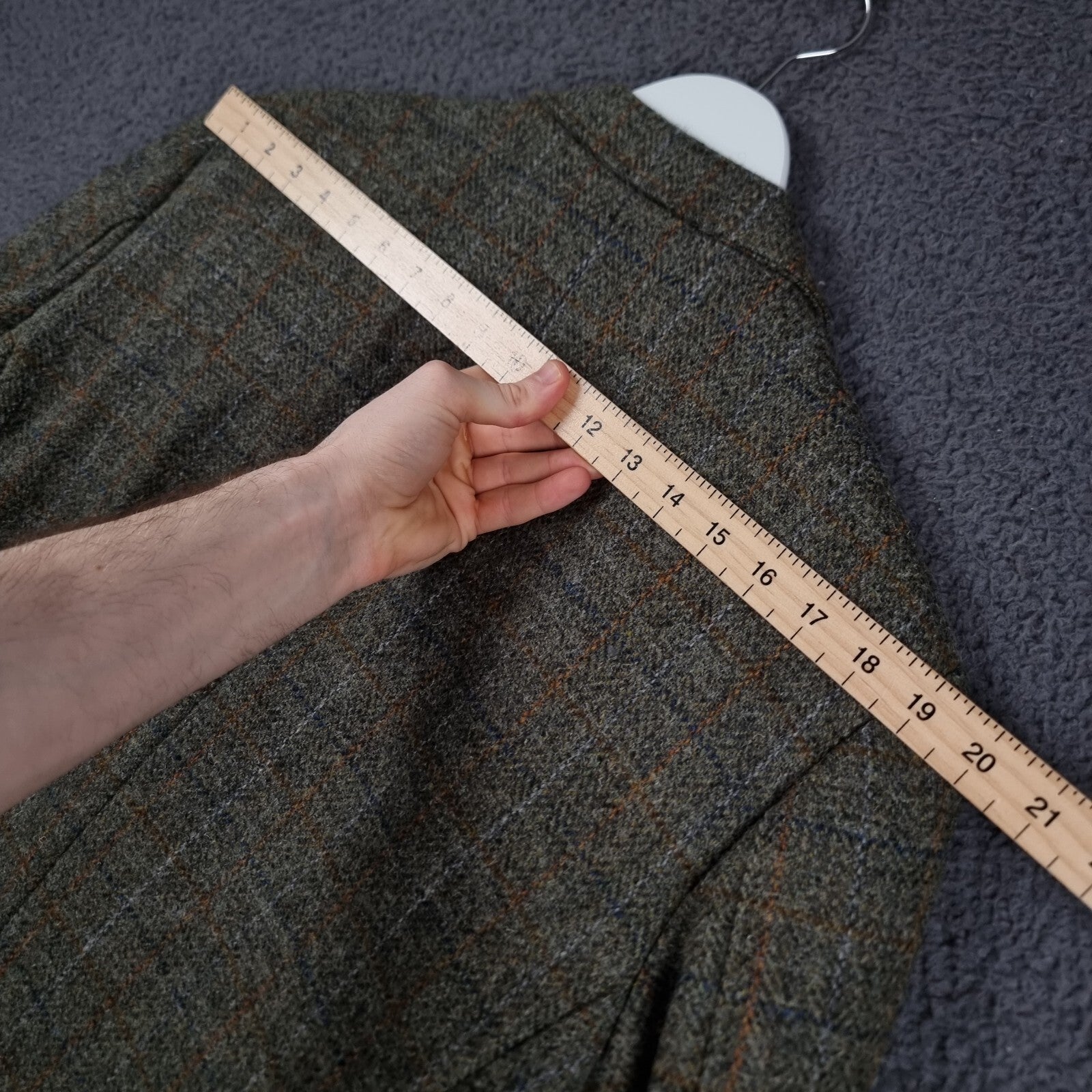 JOHN LEWIS HARRIS TWEED Jacket Mens 2XL Green Check Hunting Norfolk Blazer Wool