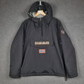 NAPAPIJRI Rainforest Winter Jacket Mens S Small Black Waterproof Fleece Smock