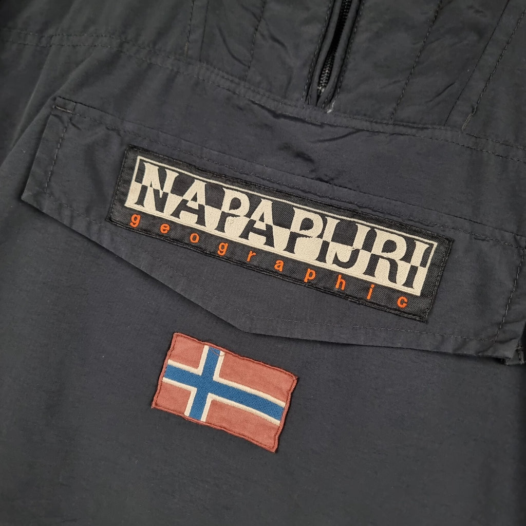 NAPAPIJRI Rainforest Winter Jacket Mens S Small Black Waterproof Fleece Smock