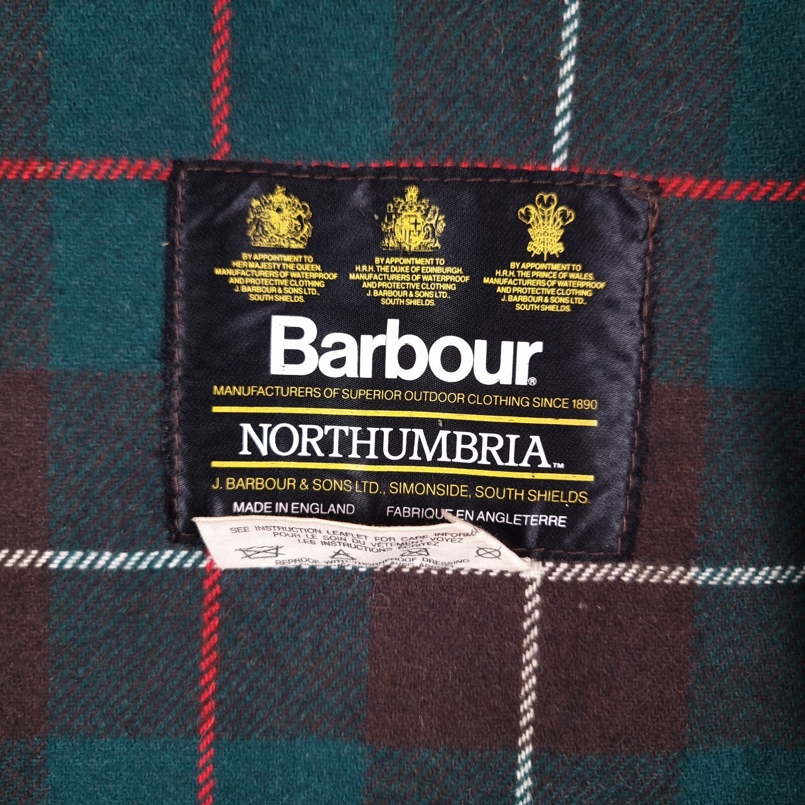 Vintage BARBOUR Northumbria Jacket Mens L C42 A400 Sage Wax Waxed Coat 80s 1987