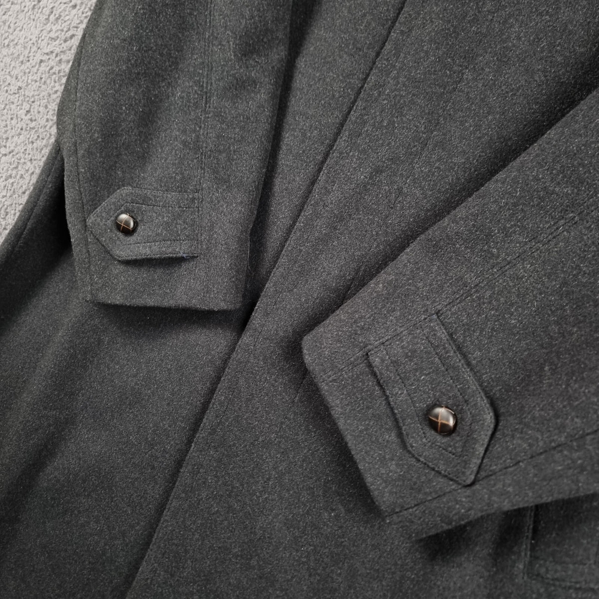 Bugatti Alpen Loden Coat Mens XL 50 Charcoal Wool Long Trench Overcoat Collared