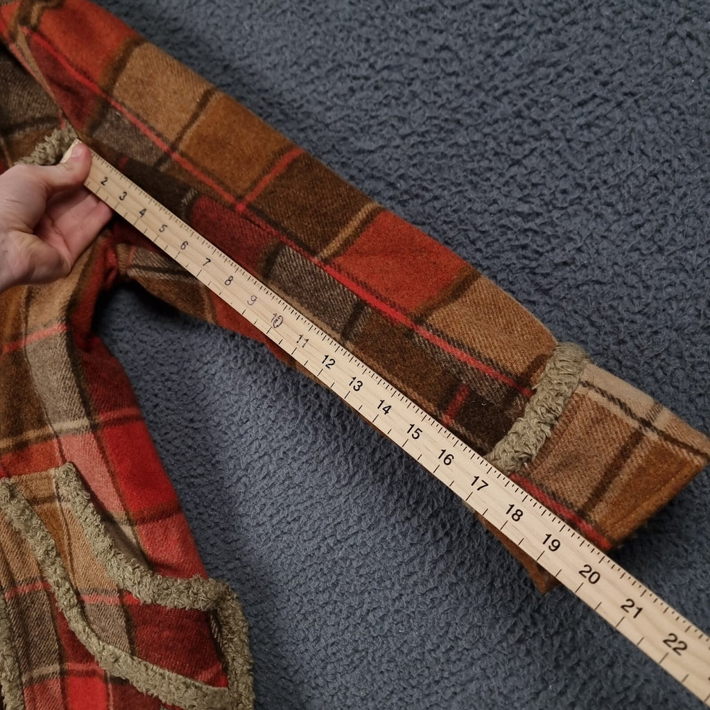 Vintage Diesel Jacket Men S Small Check Plaid Sherpa Shearling Venomous Trails