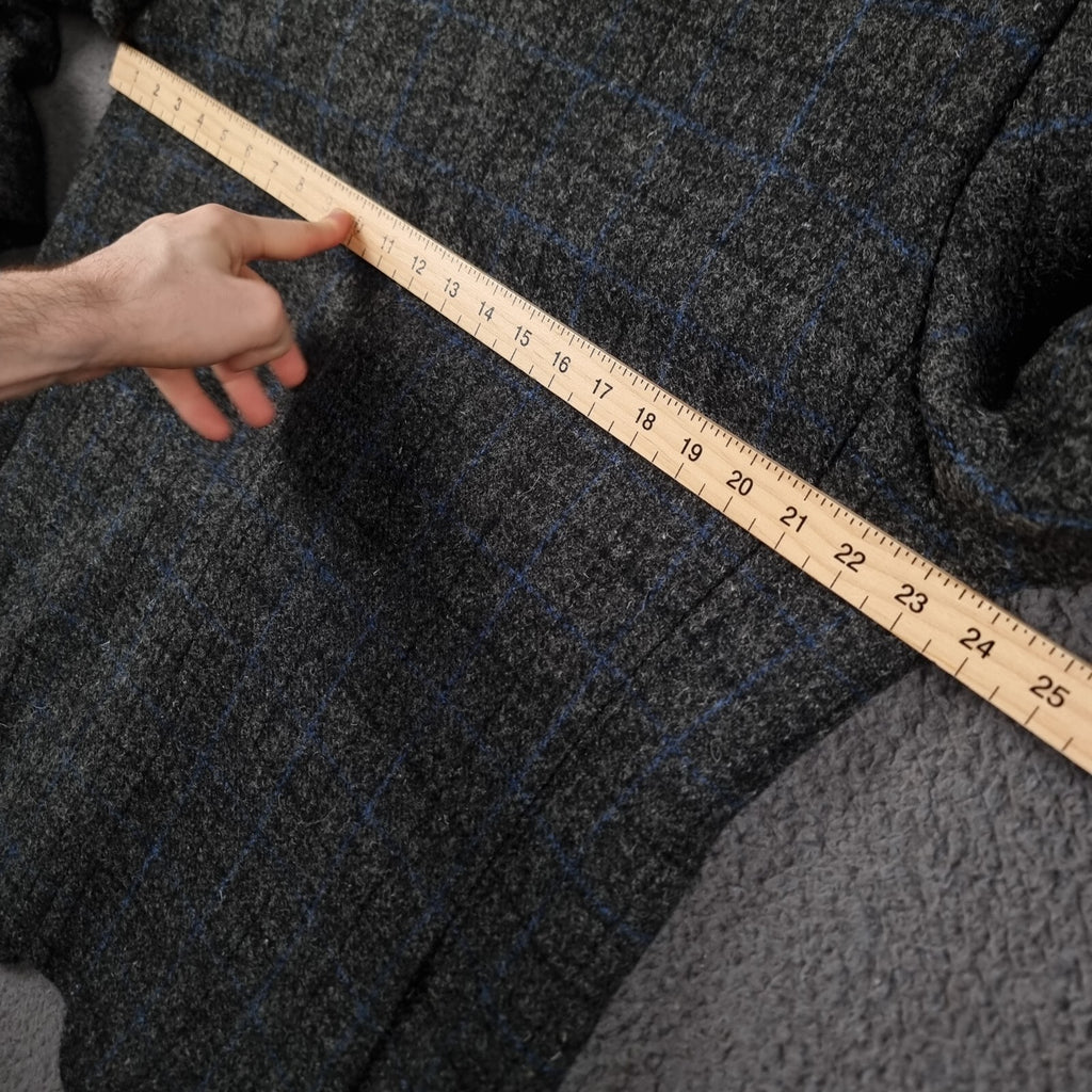Vintage HARRIS TWEED Suit Mens 44R W38 L30 Grey Check Hacking Blazer Trousers