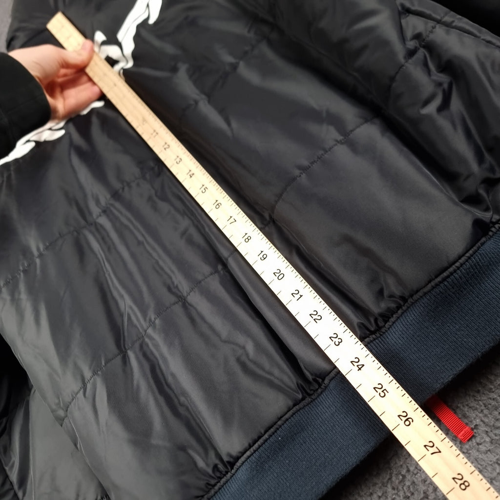 Vintage ARMANI JEANS Jacket Men L Large 40 Black Bomber Puffer Quilted Insulated