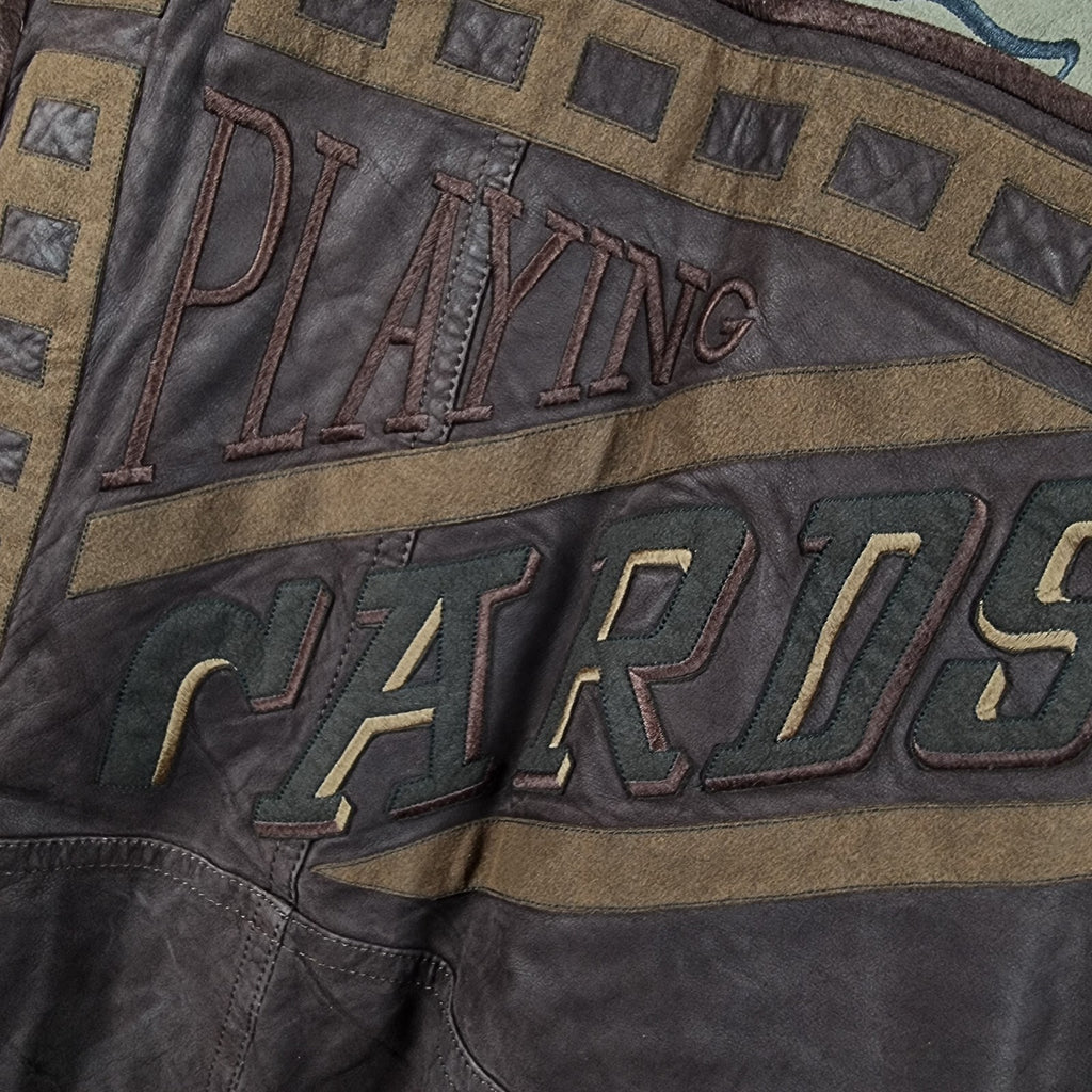 Vintage ICEBERG x DISNEY Genuine Leather Jacket Mens XL 44 Jiminy Cricket 90s