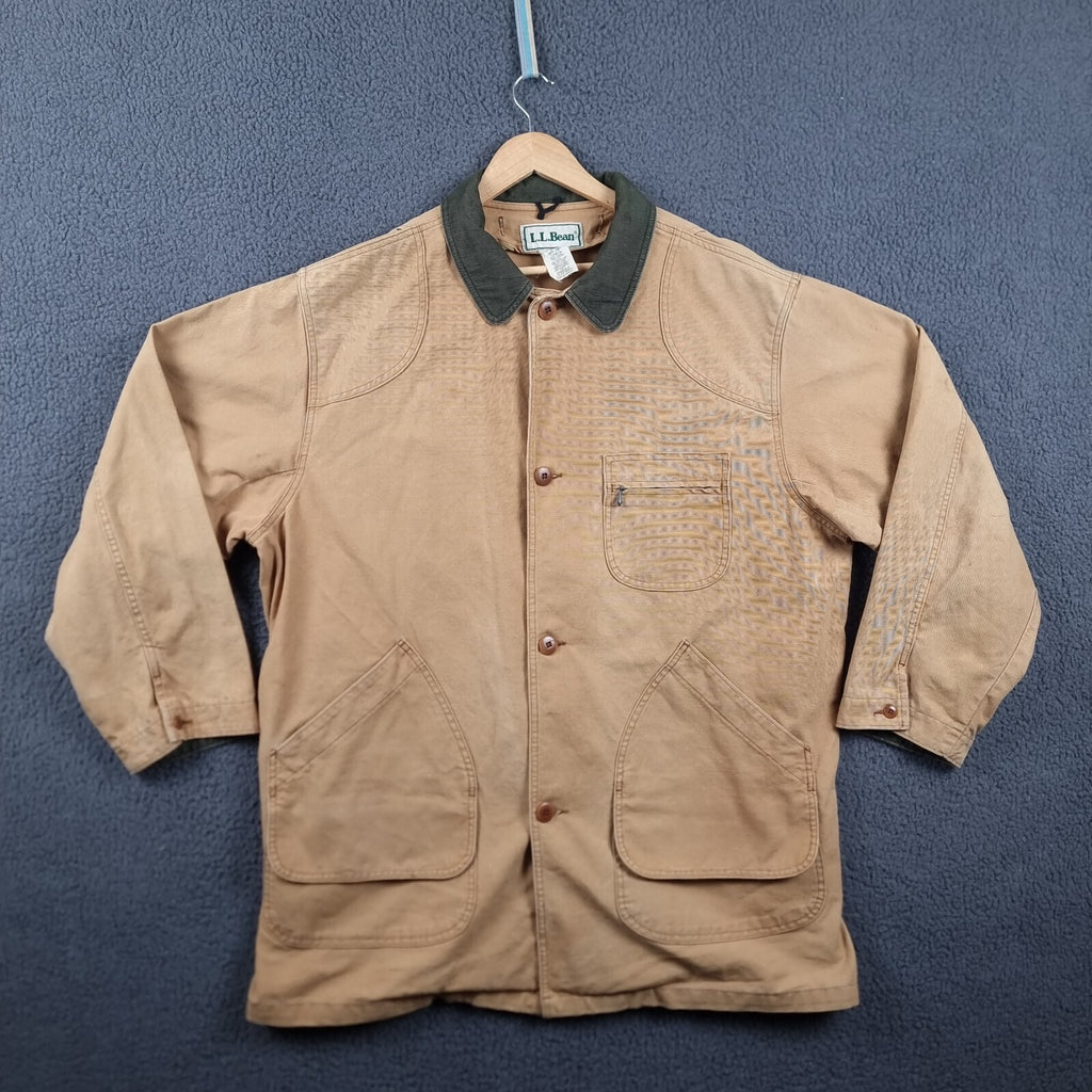 Vintage LL Bean Jacket Mens XL Tall Brown Field Coat Barn Hunting Chore 80s