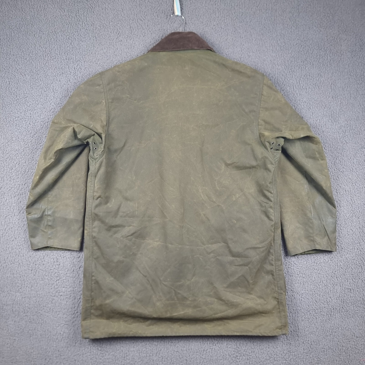 Vintage BARBOUR Northumbria Jacket Mens L C42 A400 Sage Wax Waxed Coat 80s 1987