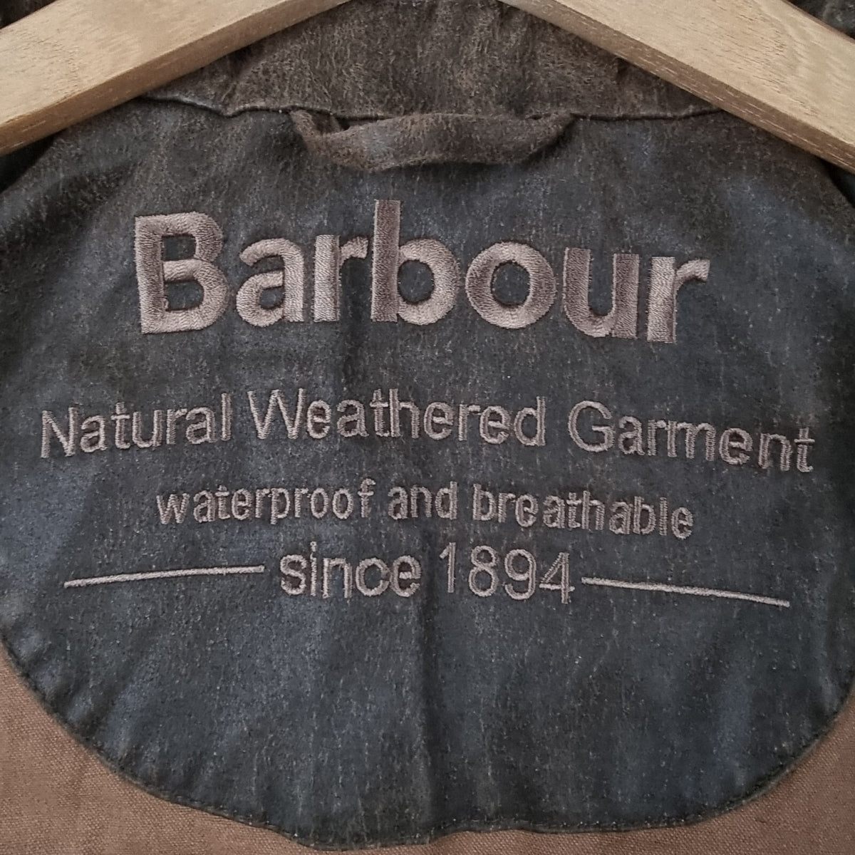 BARBOUR Jacket Mens L Large Brown Olive Weather Worked Beaufort Field Coat A2200