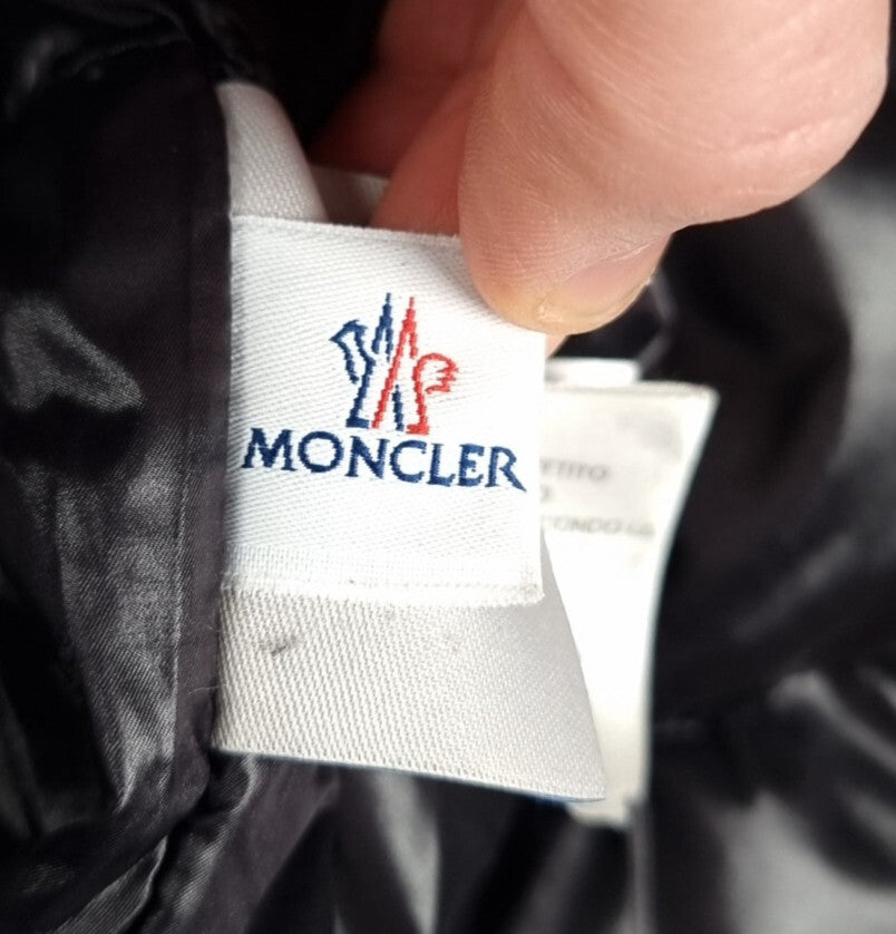 MONCLER Jacket Mens L Large Size 3 Black GLASTONE Down M65 Military Field Coat
