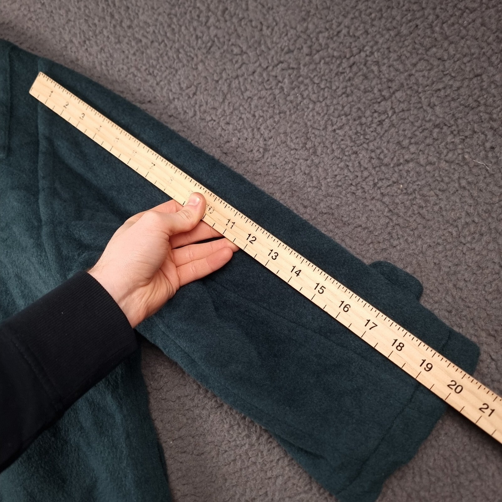 SPORTMAX MAX MARA Duffle Coat Women UK 14 Green Mohair Wool Blend Long Oversized