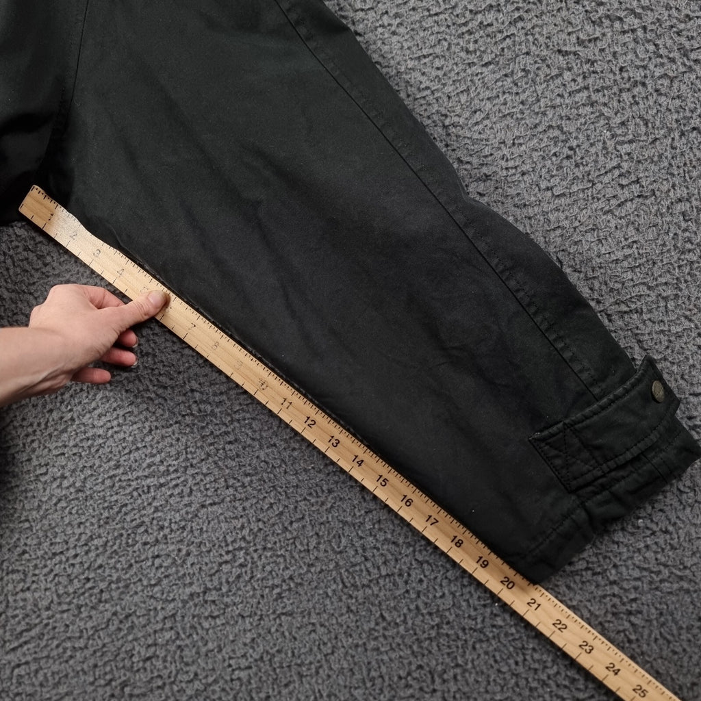 Vintage CAMEL COLLECTION Jacket Mens 2XL 48 Black Barn Field Coat Cotton Canvas
