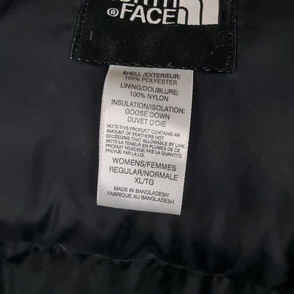 Vintage THE NORTH FACE Jacket Womens XL Black 600 Goose Down Puffer Coat
