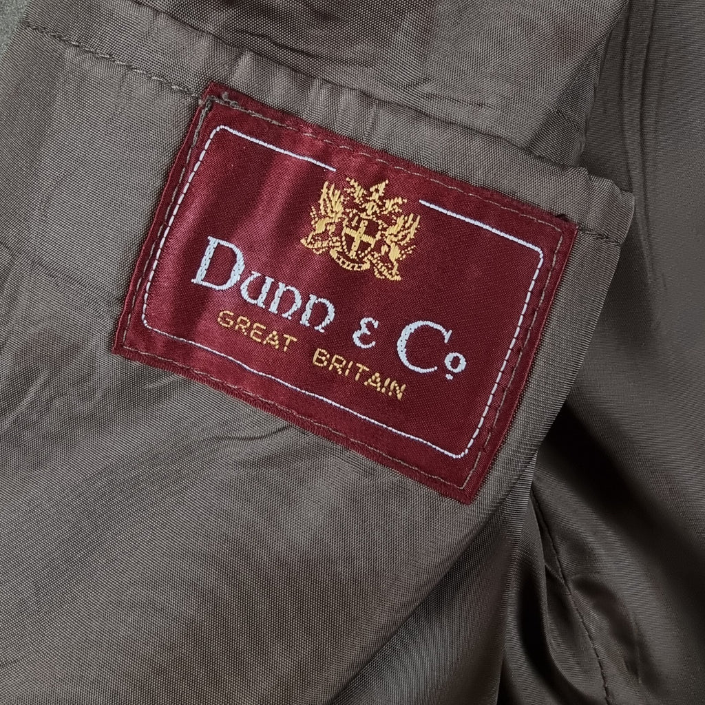 Vintage Dunn & Co Coat Mens M Medium Brown Pure Wool Double Breasted Crombie
