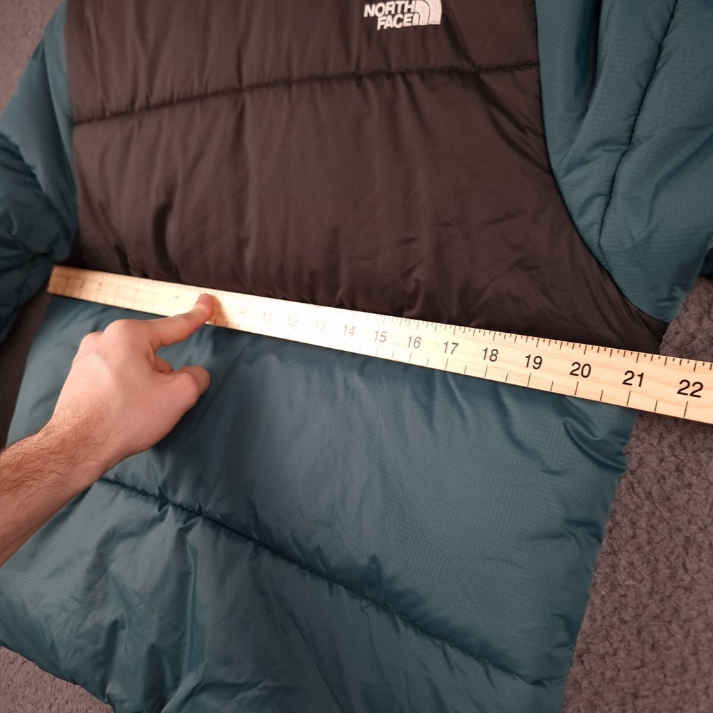 THE NORTH FACE Jacket Womens M Medium Green Black Saikuru Puffer Insulated Zip