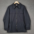 Vintage ERMENEGILDO ZEGNA Yachting Jacket Mens L Large Wool Collared Zip 80s