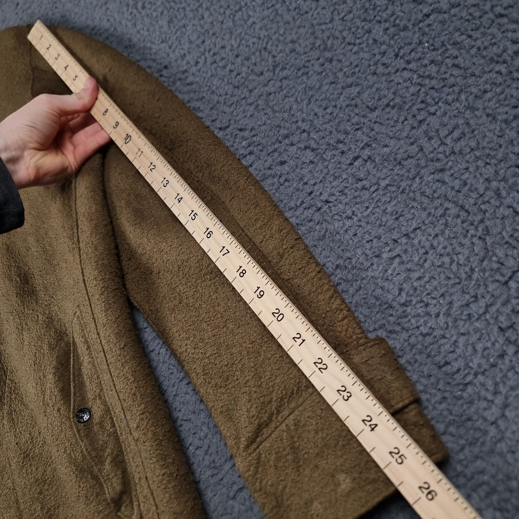 Vintage STONE ISLAND Jacket Mens XL Brown Felt Field Coat Made In Italy F/W 2005
