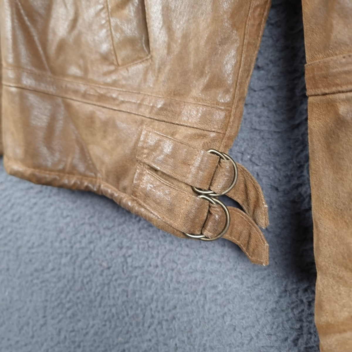 Vintage Leather Flight Jacket Men L Large Brown B3 Bomber Aviator Faux Shearling