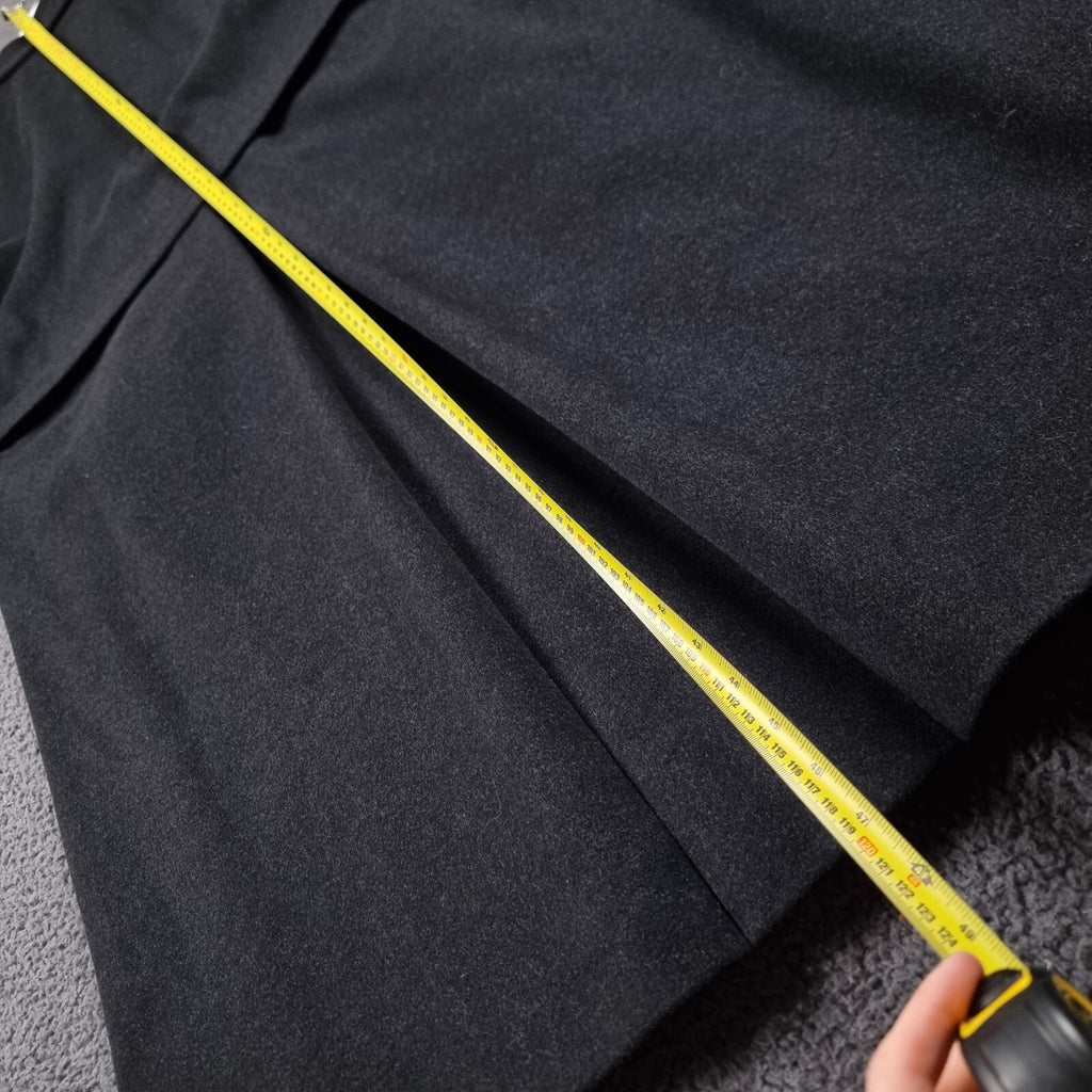 Bugatti Alpen Loden Coat Mens XL 50 Charcoal Wool Long Trench Overcoat Collared