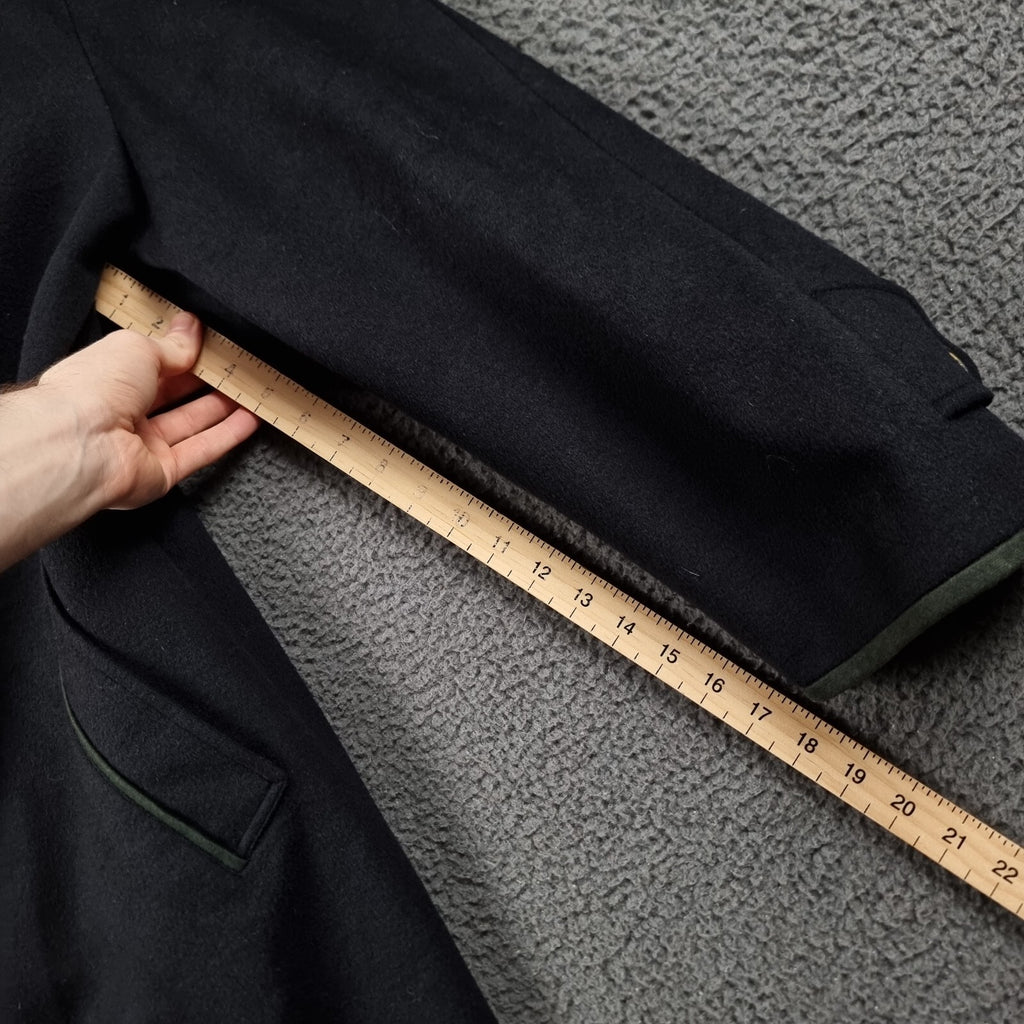 BUGATTI Coat Mens 2XL 56 Navy Blue Pischl Alpine Loden Wool Long Trench Overcoat