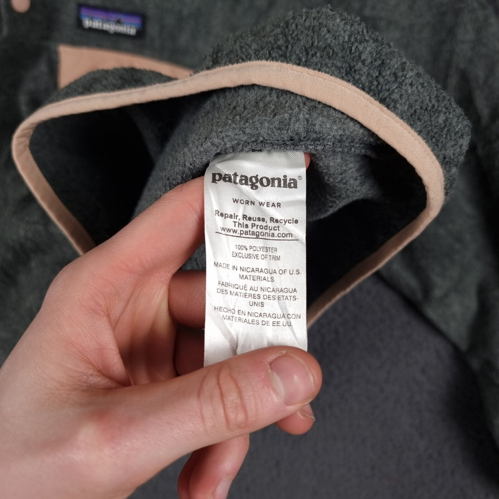 PATAGONIA Synchilla Snap-T Fleece Womens XS Grey Lightweight Pullover Jumper