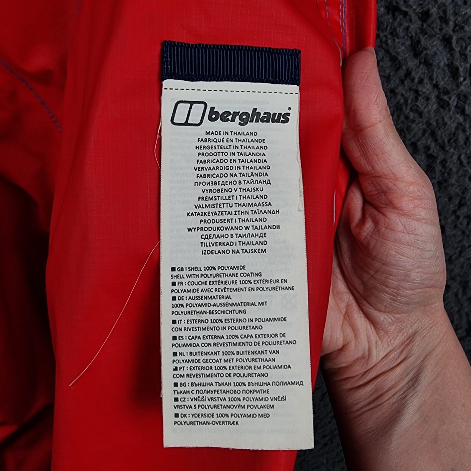 BERGHAUS Jacket Mens S Small Blue Stormcloud Hydroshell Waterproof Rain Coat