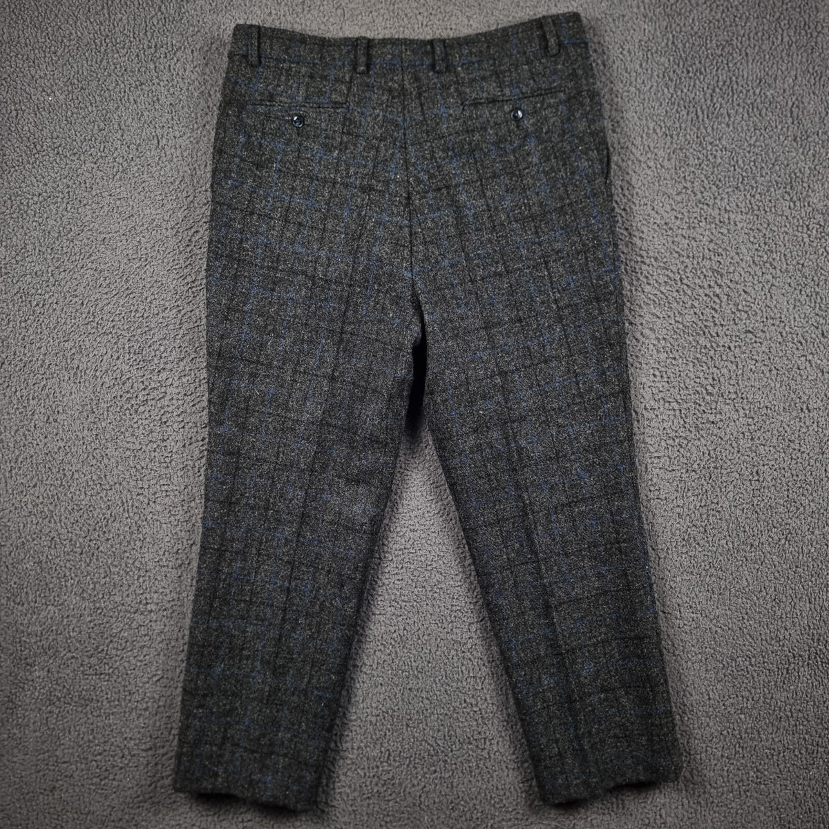 Vintage HARRIS TWEED Suit Mens 44R W38 L30 Grey Check Hacking Blazer Trousers