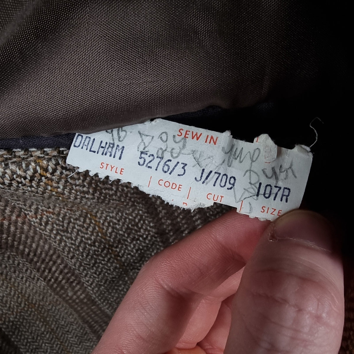 Vintage CAMPBELL'S OF BEAULY Jacket Mens 42 Brown Check Gurtex 100% Wool Tweed