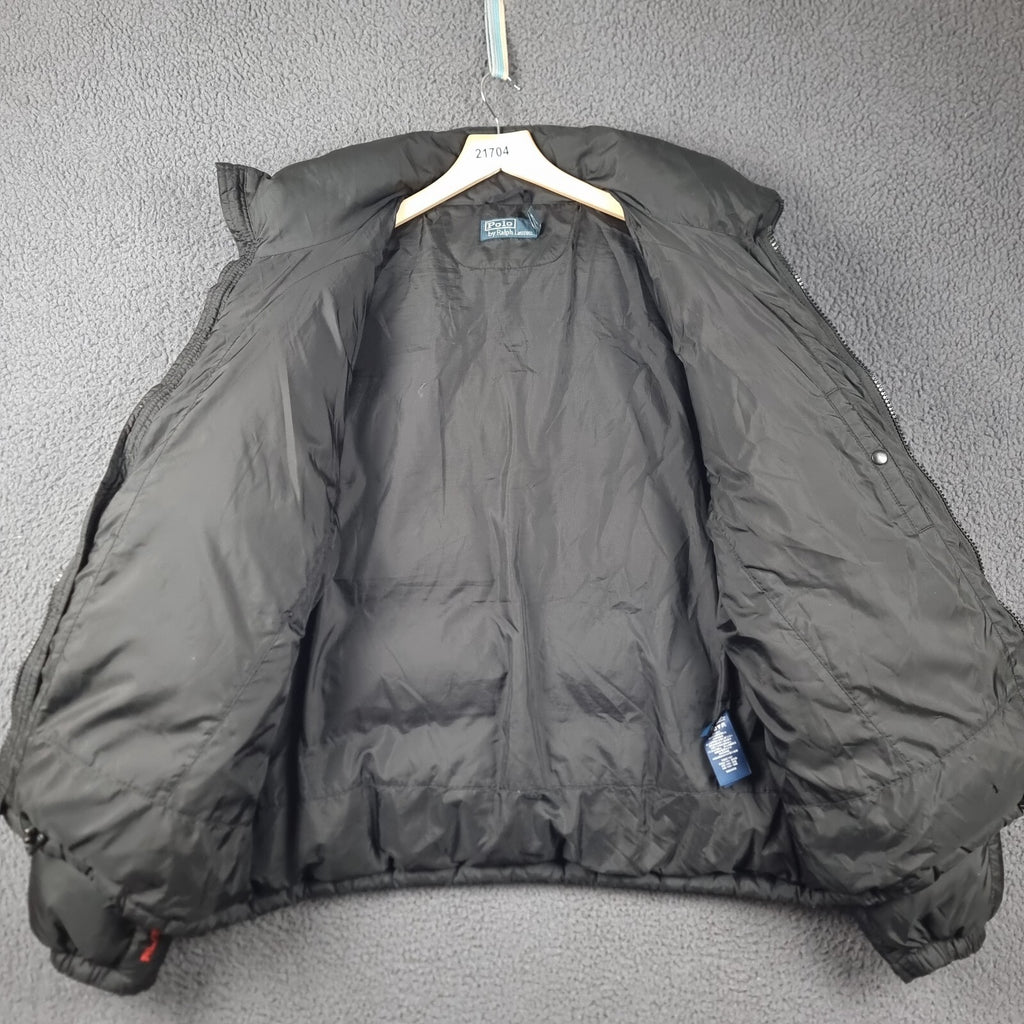 POLO RALPH LAUREN Jacket Mens XL Black Down Puffer RL 250 Quilted Insulated