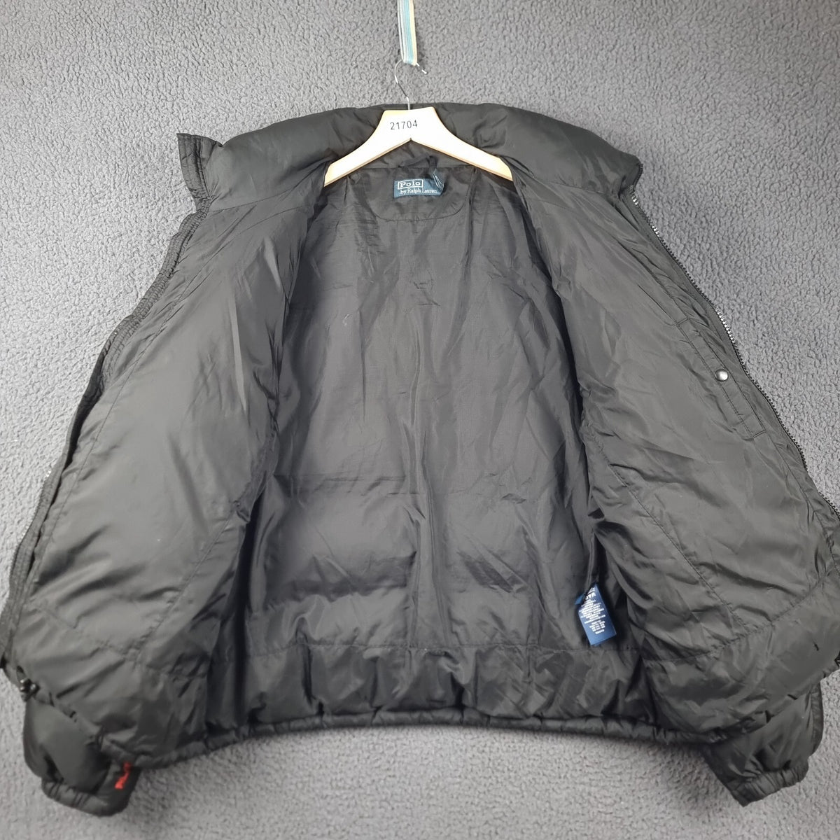 POLO RALPH LAUREN Jacket Mens XL Black Down Puffer RL 250 Quilted Insulated