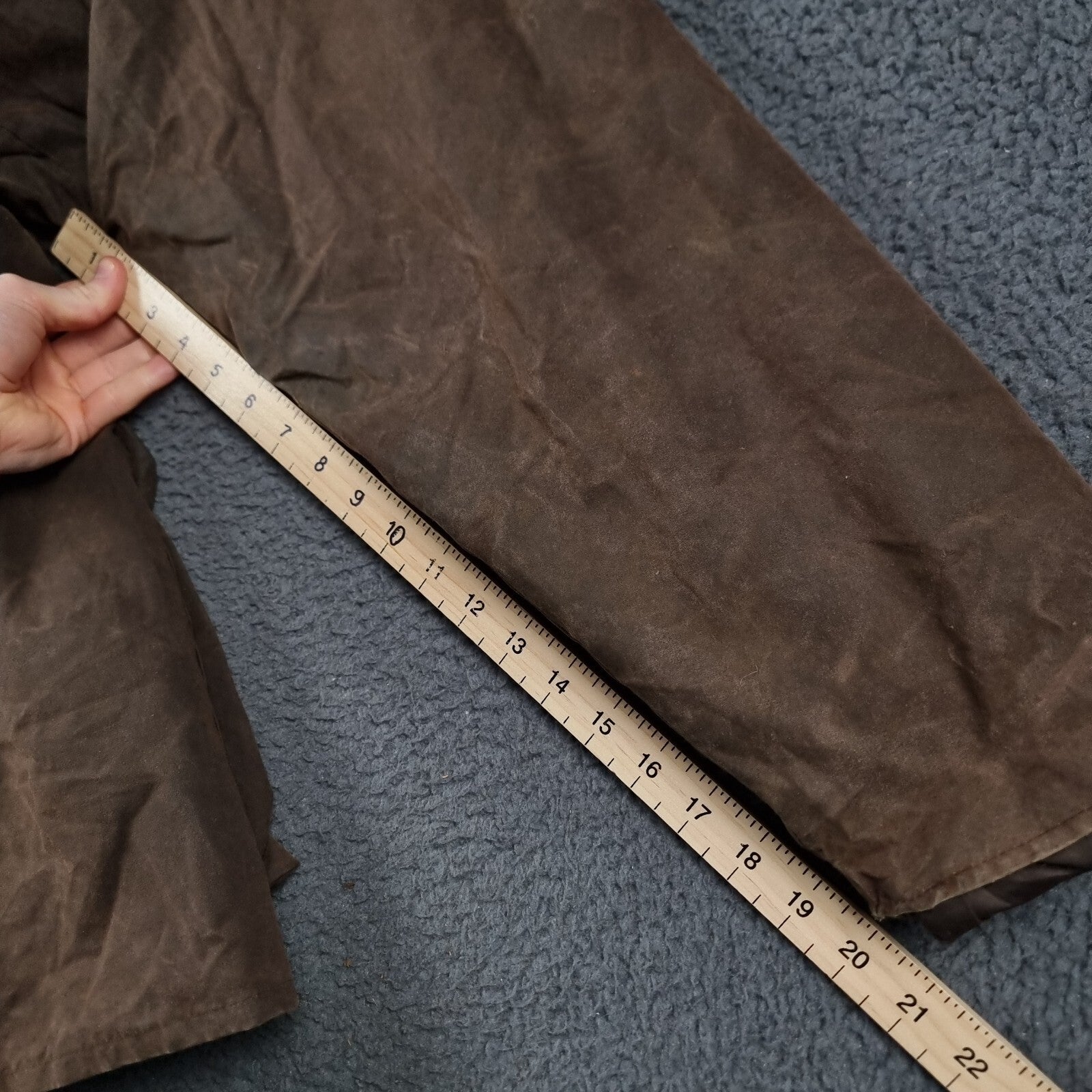 Vintage HOGGS OF FIFE Jacket Mens M Medium Brown Wax Waxed Field Coat Hooded