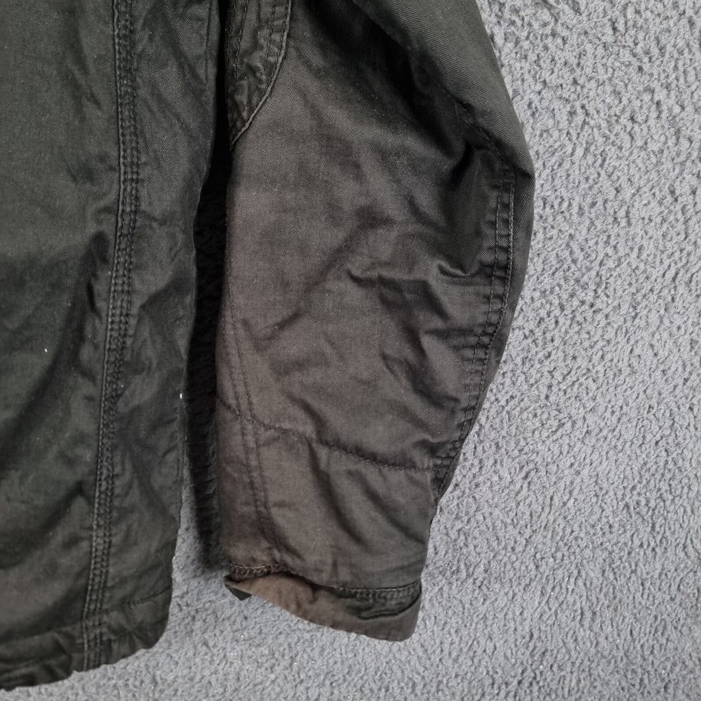 Vintage Alpha Industries Jacket Mens XL Black M65 Military Field Coat Canvas