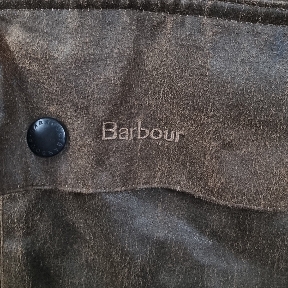 BARBOUR Jacket Mens L Large Brown Olive Weather Worked Beaufort Field Coat A2200