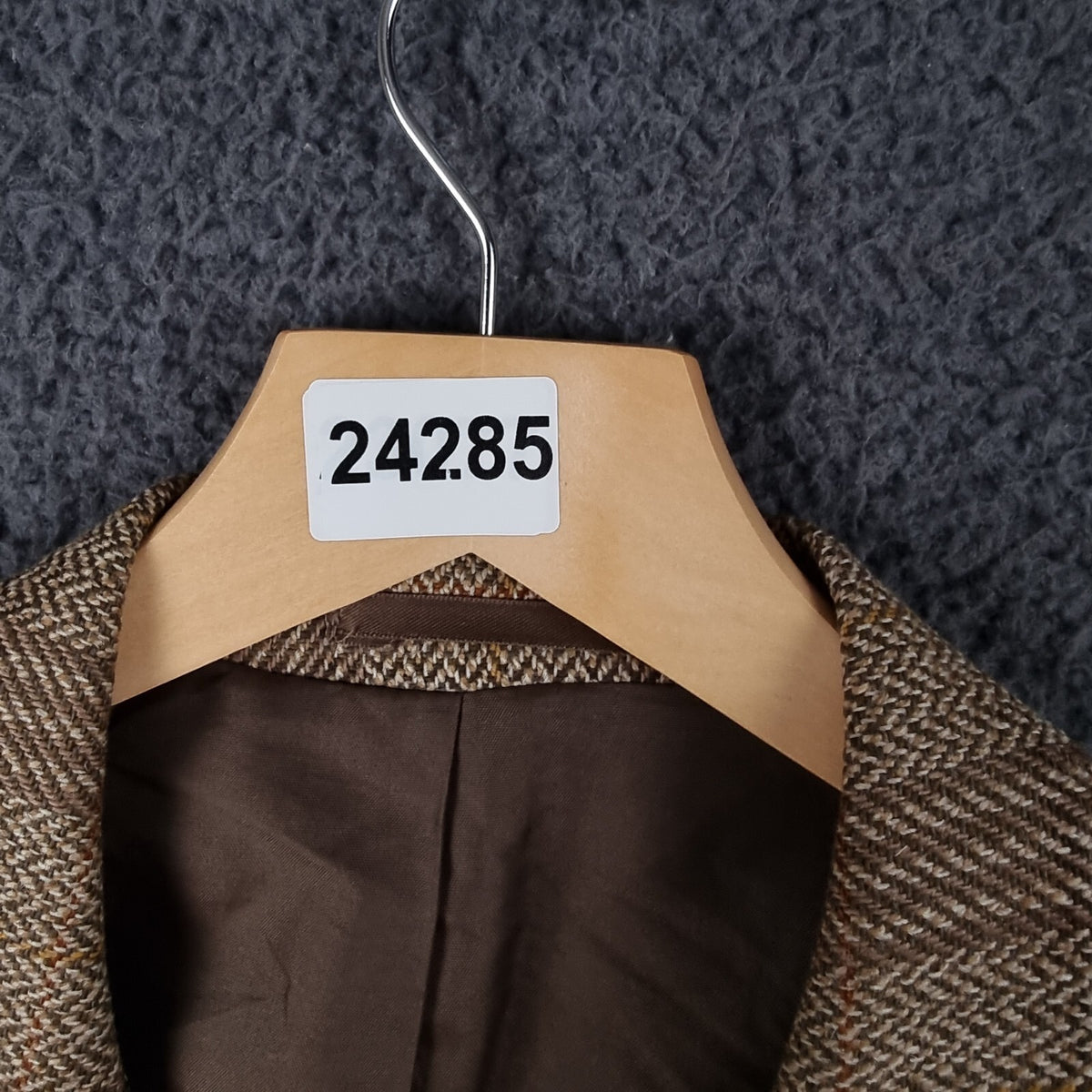 Vintage CAMPBELL'S OF BEAULY Jacket Mens 42 Brown Check Gurtex 100% Wool Tweed