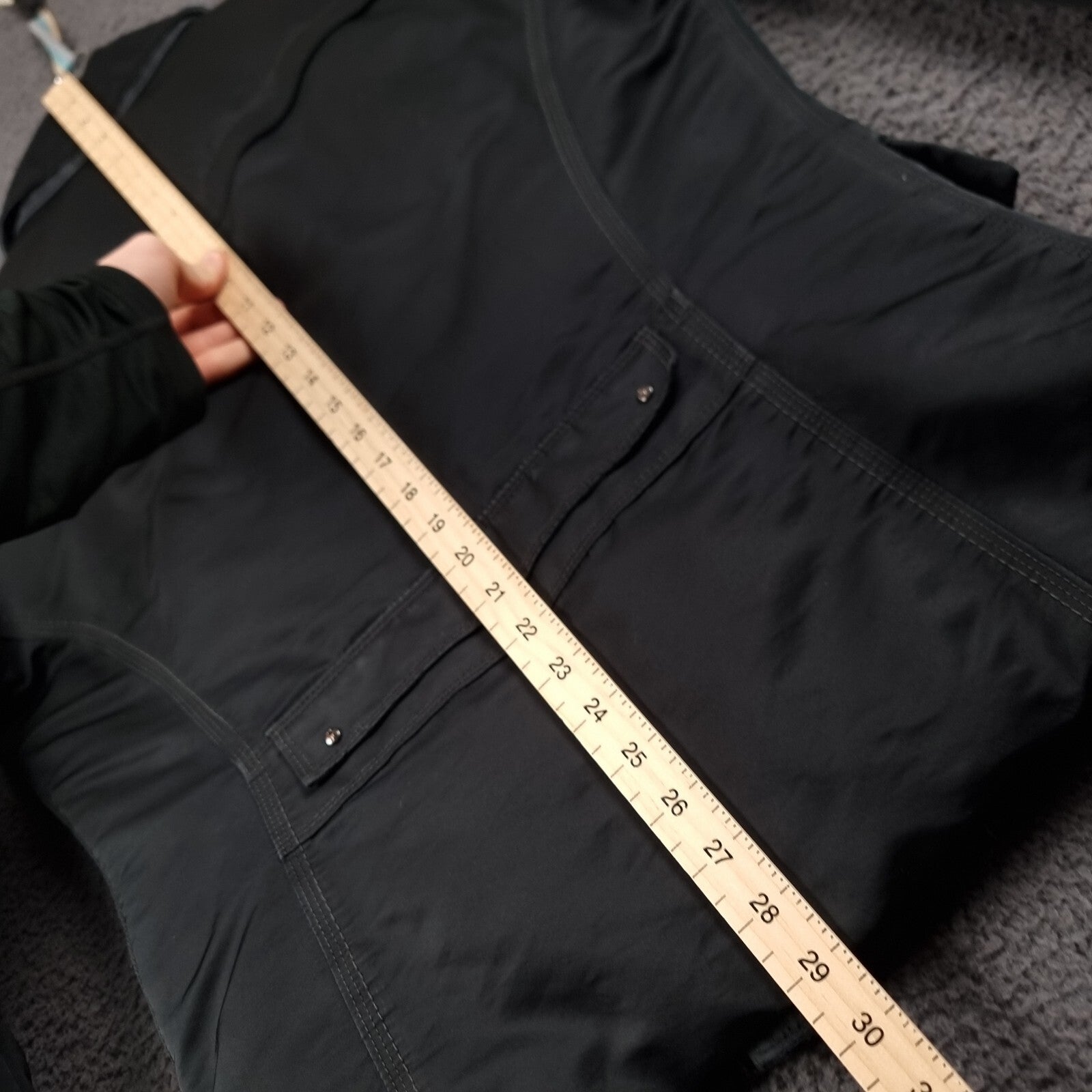 PEUTEREY Jacket Mens L Large 50 Black Goose Down Field Coat Military Collared