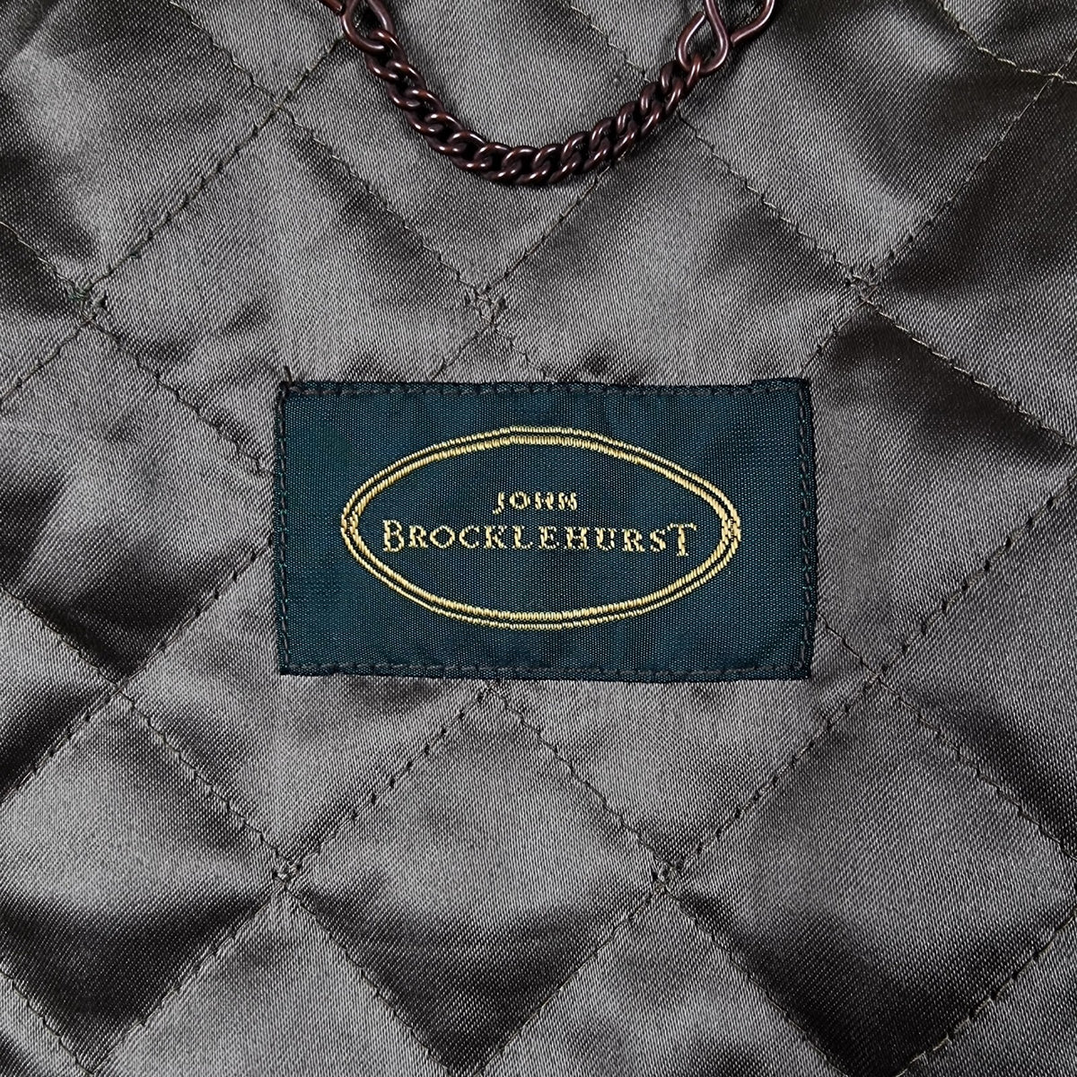 JOHN BROCKLEHURST Jacket Mens L Large Green Check Tweed 100% Wool Shooting Coat