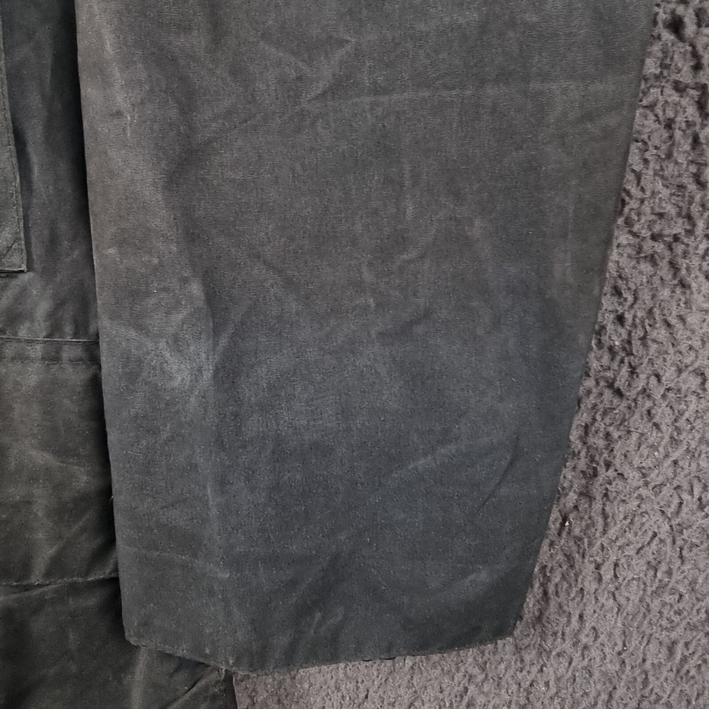 Vintage BARBOUR Border Jacket Mens C36 Navy Wax Waxed Field Coat A205 80s 1989