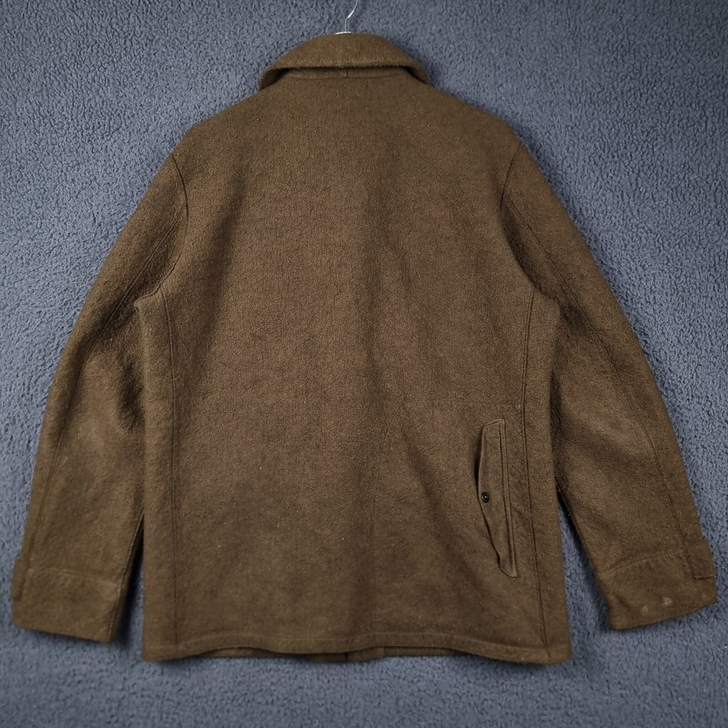 Vintage STONE ISLAND Jacket Mens XL Brown Felt Field Coat Made In Italy F/W 2005