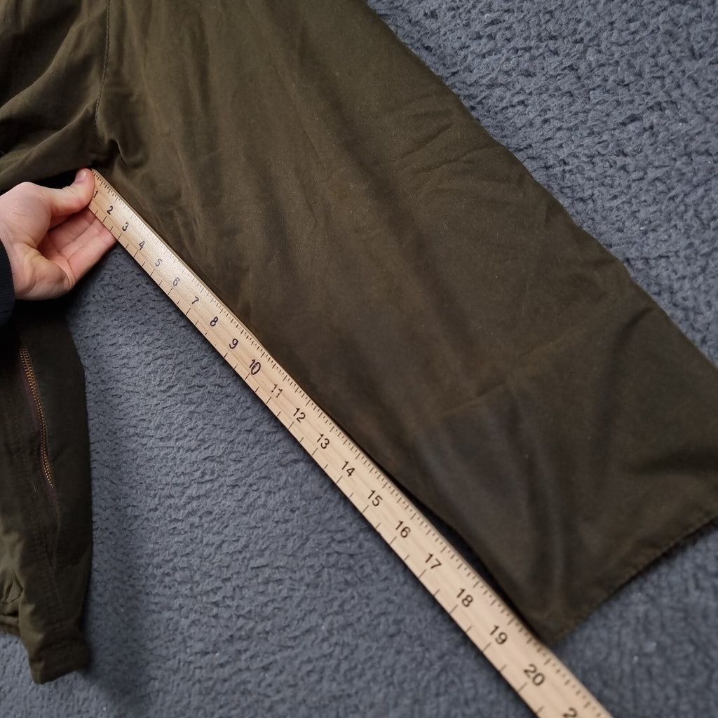 BARBOUR Classic Beaufort Jacket Mens C46 2XL Olive Wax Waxed Field Coat Sylkoil