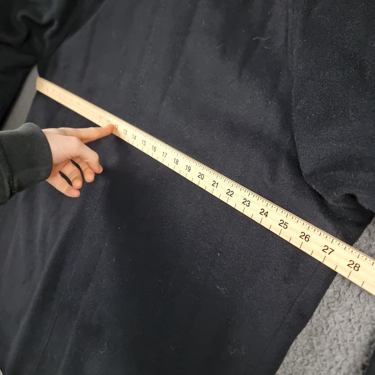 ERMENEGILDO ZEGNA Coat Mens 44 XL Navy Wool & Cashmere Long Trench Overcoat