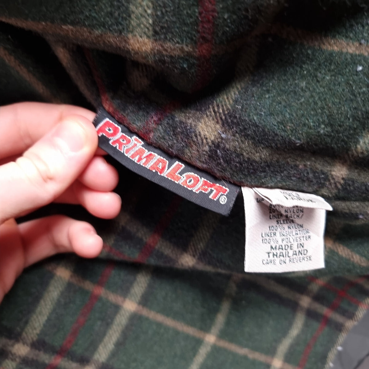 Vintage LL Bean Jacket Mens L Large Green Barn Field Coat Wool Liner Wax Canvas