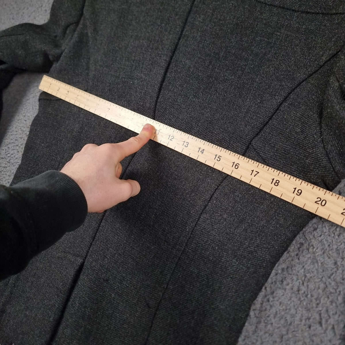 DIESEL Jacket Men S Small Charcoal BLACK GOLD Wool Blend Peacoat Double Breasted