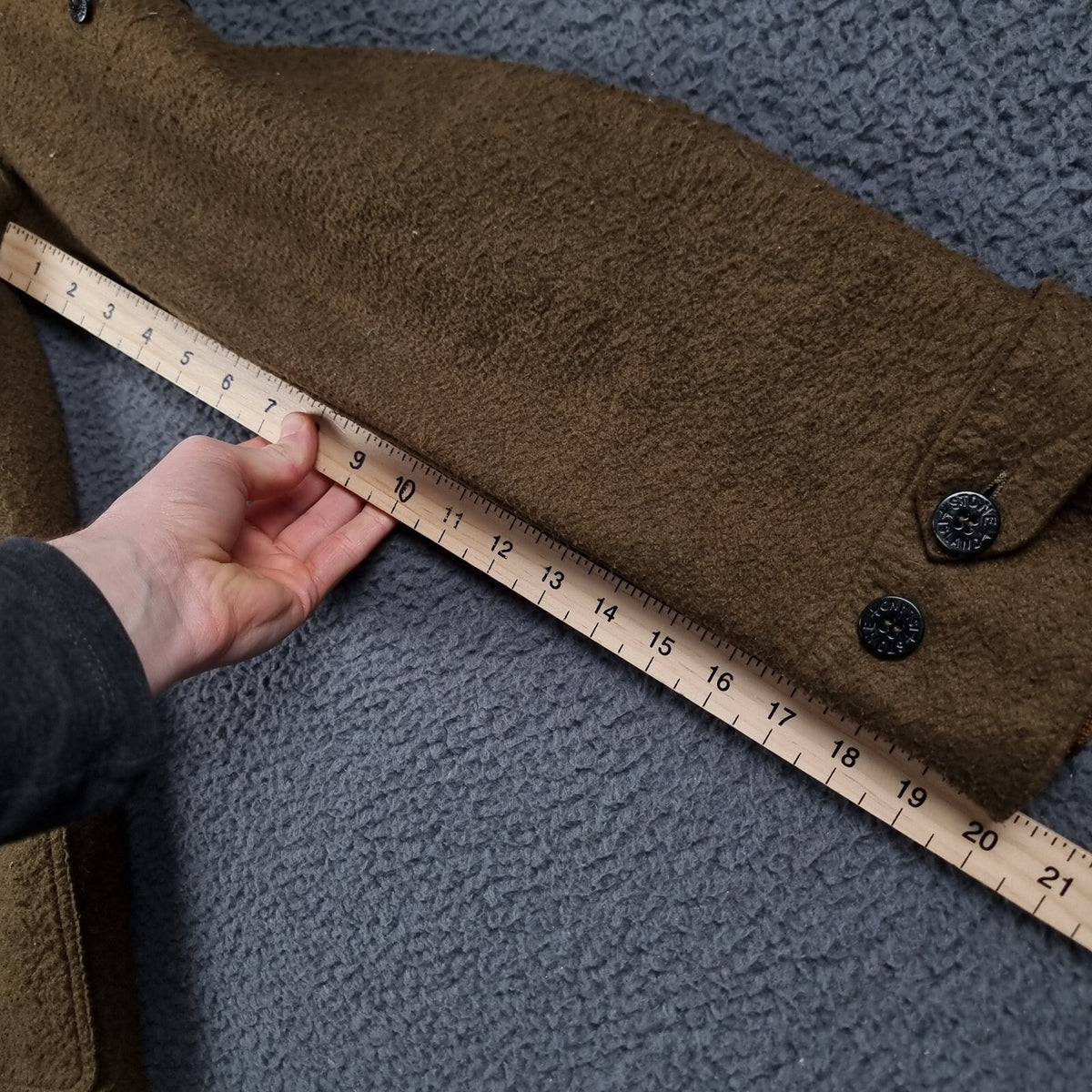 Vintage STONE ISLAND Jacket Mens XL Brown Felt Field Coat Made In Italy F/W 2005