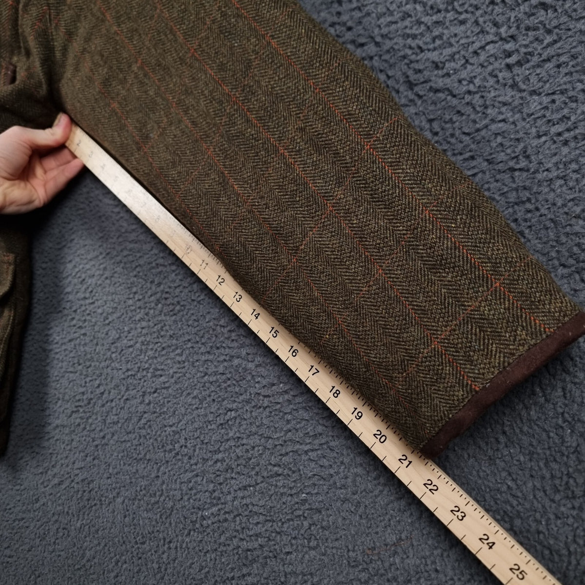 HOGGS OF FIFE Field Pro Jacket Mens 2XL Green 100% Wool Tweed Shooting Harewood