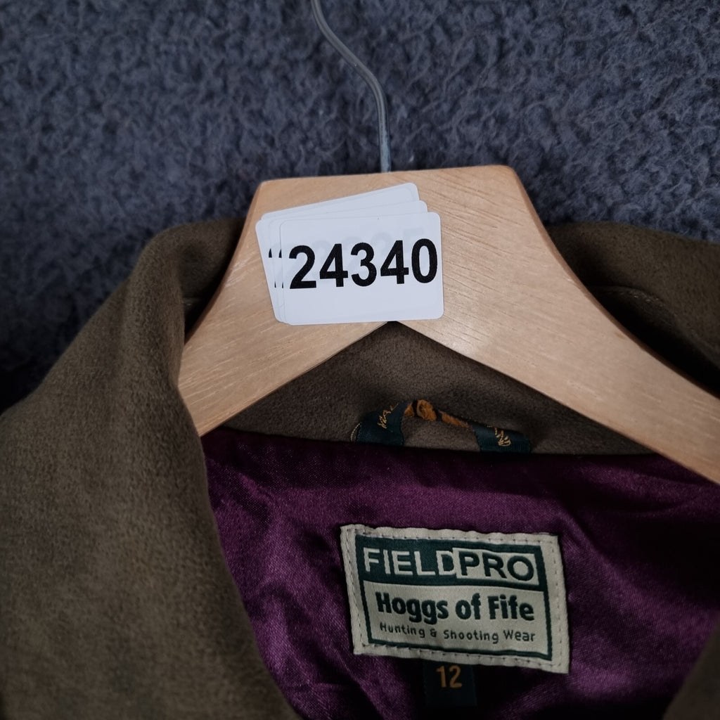 Hoggs Of Fife Field Pro Jacket Women UK 12 Green Check Wool Shooting Derby Tweed