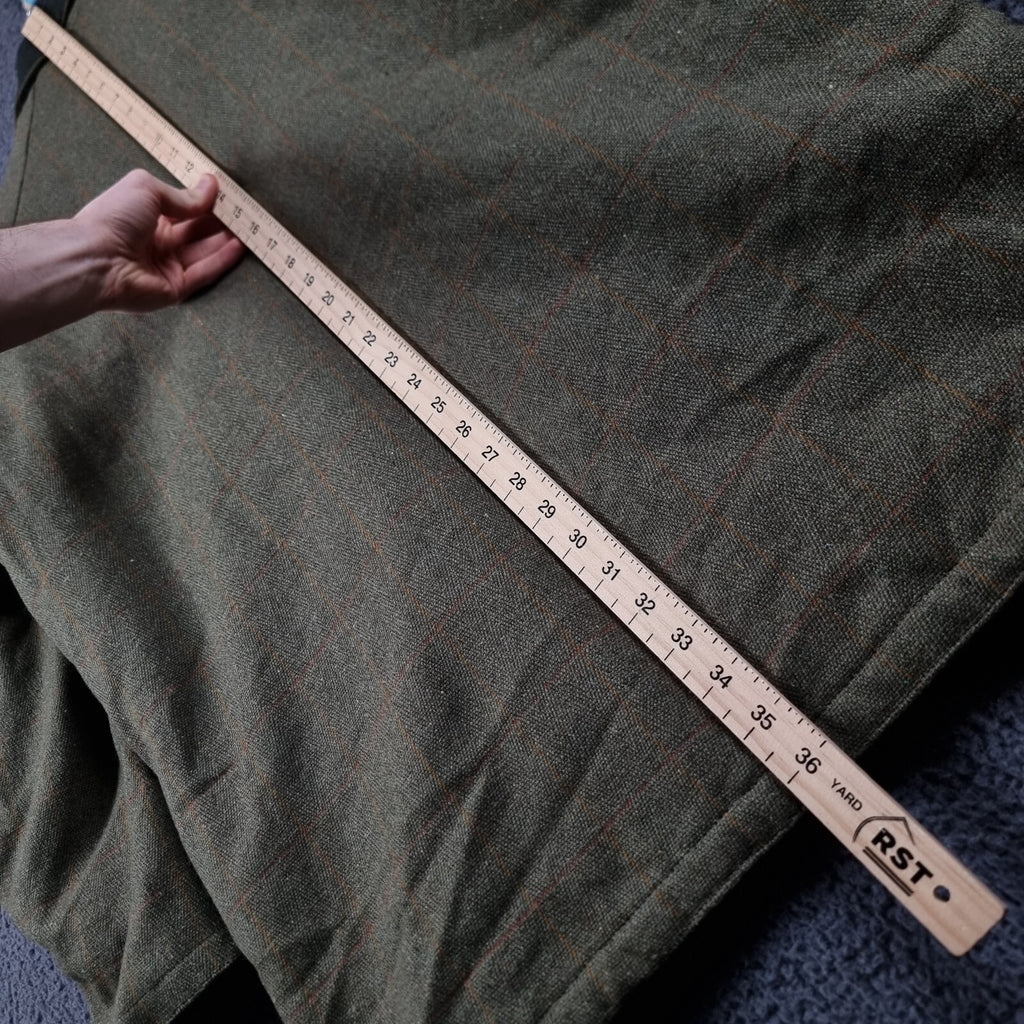 BRONTE Shooting Jacket Mens L Large Green Check Derby Tweed Wool Field Coat UK