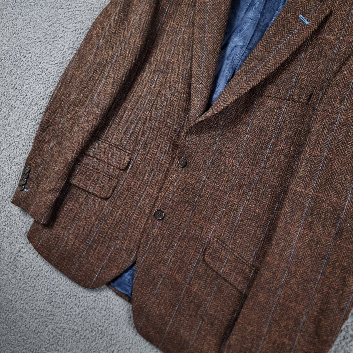 STUMPER & FIELDING Blazer Jacket Mens 42R Check Tweed 100% Wool Hacking Sporting