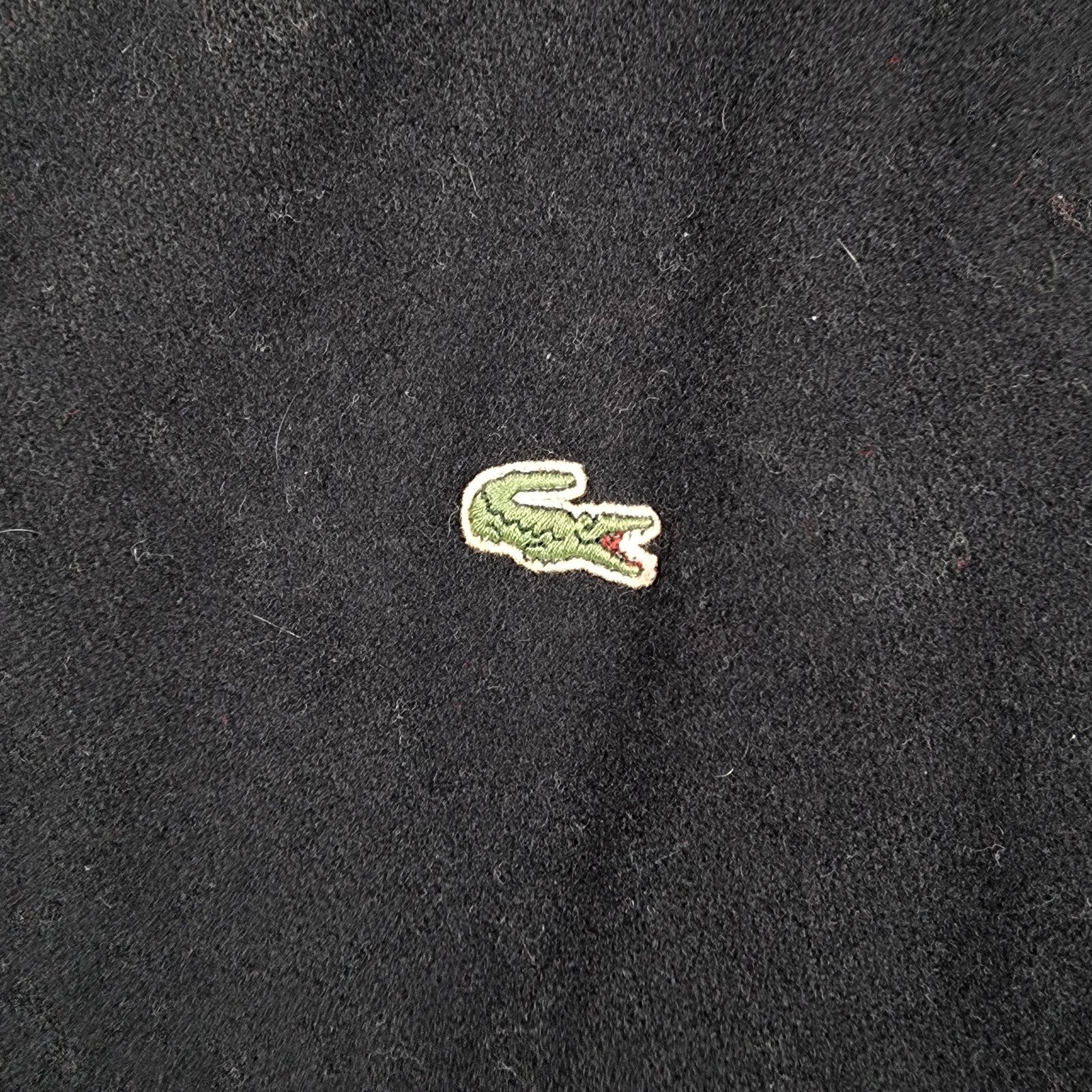 Vintage LACOSTE Jacket Mens 3XL 8 Black Wool Blend Bomber Full Zip Lined Y2K
