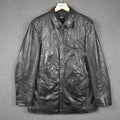 Vintage HUGO BOSS Leather Jacket Mens L Large 40 Black Soft Lambskin Nappa 90s