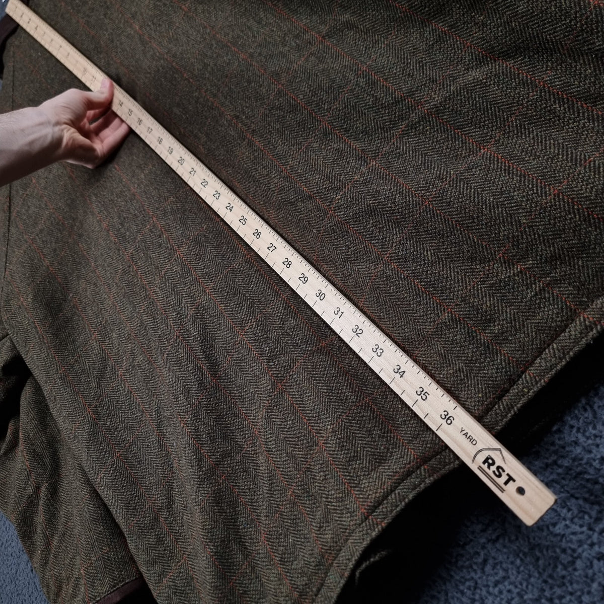 HOGGS OF FIFE Field Pro Jacket Mens 2XL Green 100% Wool Tweed Shooting Harewood